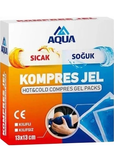 Aqua Termojel Sıcak Soğuk Kompres Kılıf Kutulu 13cm X 13cm Çok Renkli