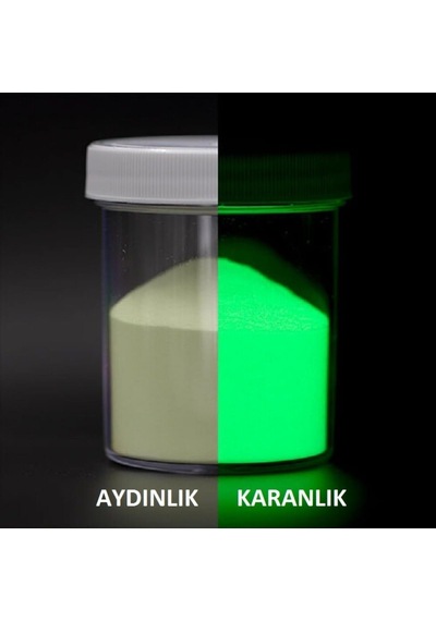 Capital 50g Yeşil Renk Fosfor Tozu Glow In Dark Karanlıkta Parlayan Boya