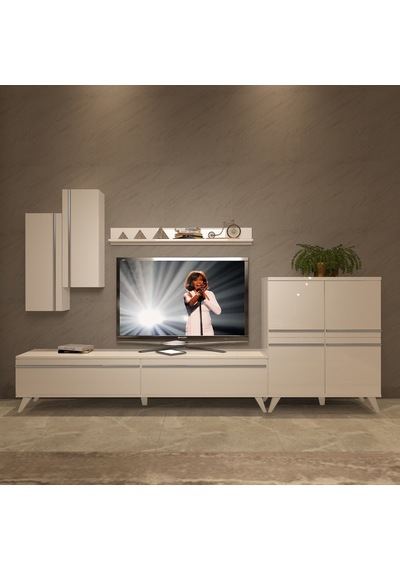 Decoraktiv Eko 6 Mdf Std Retro Tv Ünitesi Tv Sehpası Beyaz