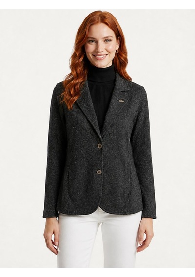 Neden Tekstil Kadın Antrasit Düğmeli Blazer Ceket - Gri
