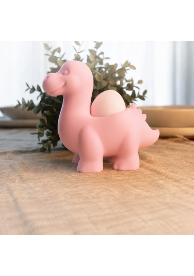 Alvera Dinozor Yumurtalık 3d Baskı Sevimli Eggosaurus Yumurta Tutucu-pembe