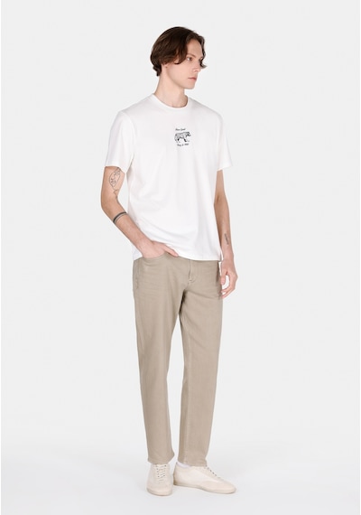 Colin's Colins Comfort Fit Yuvarlak Yaka Düz Erkek Beyaz Kısa Kol Tişört Cl1074048 Q1.v1 Ofw Beyaz