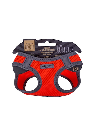 Doggie Havalı Dokuma Reflektör Serisi Küçük Irk Göğüs Tasması Turuncu 3XS-22-26Cm Turuncu