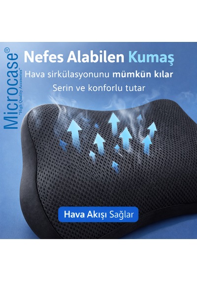 Microcase Ortopedik Memory Foam Nefes Alabilen Kumaş Oto Ve Koltuk Sırt Dayama Minderi Al5520