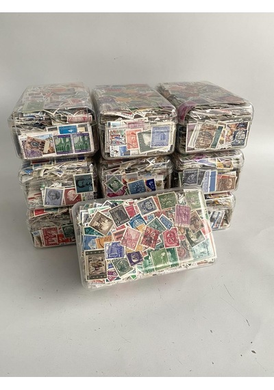 Damgalı Dünya Pulu Lotu 490-550 Gram - Yabancı Posta Pulu  Teşhir Ürün