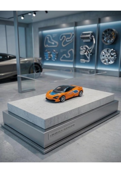 Süper Yarış Arabası McLaren Çek-Bırak Açılabilir Kapılı 12 cm Oyuncak Araba Turuncu