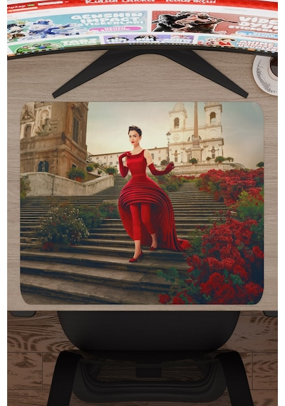 Emily İn Paris V2 48x40 Xl Gaming Kauçuk Kaymaz Taban Mouse Pad Fare Altlığı