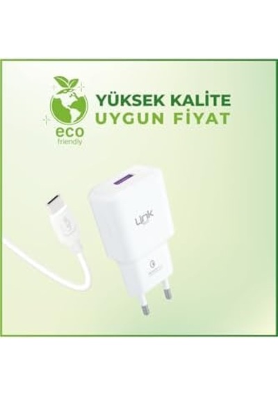 T443e Strong 18w Şarj Aleti Ve Type-c Usb Kablo Set Qc 3.0a
