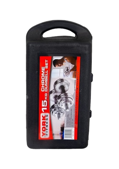 Ckspor 2 Adet 15 Kg Krom Dumbell Seti Çantalı Döküm Plaka Dambıl Seti Cks15