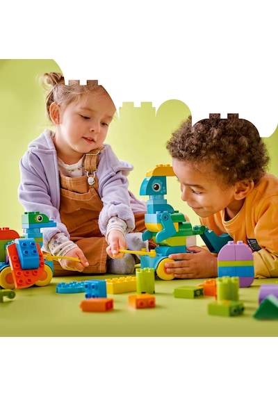 LEGO® DUPLO® Kasabası 3’ü 1 Arada Tekerlekli Dinozorlar 10451 - 3 Yaş ve Üzeri Çocuklar için Eğitici Oyuncak Yapım Seti (108 Parça)