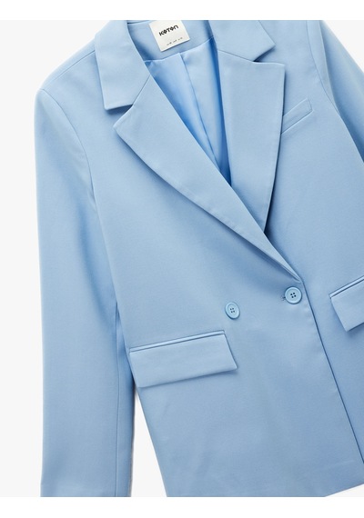 Koton Koton X Melis Ağazat - Uzun Kollu Kruvaze Oversize Blazer Ceket Mavi 6wak50046ew Mavi Koton Koton X Melis Ağazat - Uzun Kollu Kruvaze Oversize Blazer Ceket Mavi 6wak50046ew Mavi