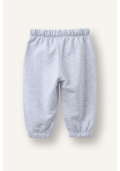 Defacto Regular Fit Kalın Kumaş Ayıcık Armalı Pantolon Kız Bebek I0605a526augr421 Gri-gr421