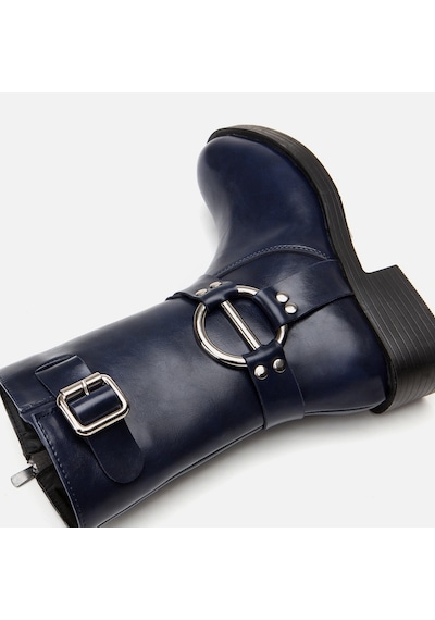 Hotiç Lacivert Kadın Topuklu Bot 01boh298910a680 Lacivert-navy Lacivert