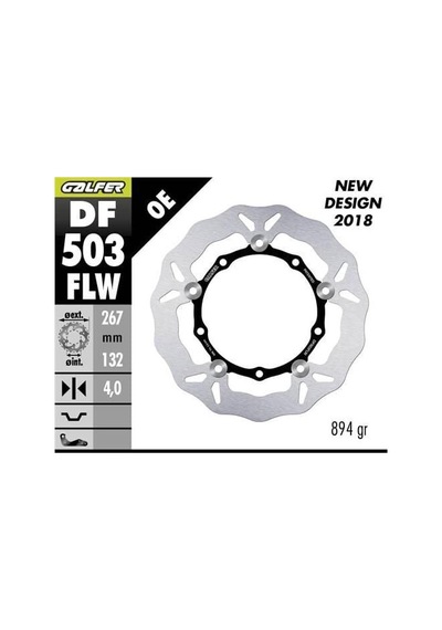 Yamaha T-max 530 Ön Fren Diski 267 Mm 2015-2019 Galfer Dalgalı Hareketli Disk Çelik Gövde