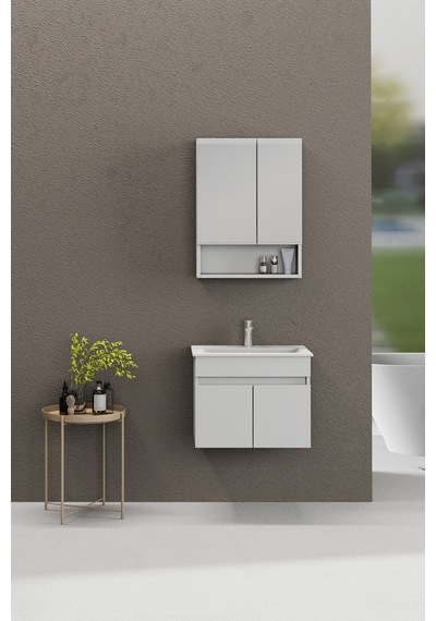 Biani Dalyan 60 Cm Banyo Dolabı Renk Mat Beyaz