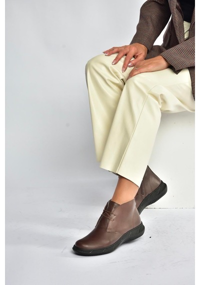 Fox Shoes V398553603 Kahverengi Hakiki Deri Kadın Bot Kahverengi-hakiki Deri