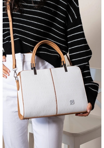 Just Polo Kadın Yeni Sezon El Ve Omuz Çantası 234079mh Beyaz Taba Yeni