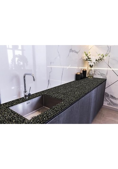 Üstü Kaplama Folyosu Mutfak Tezgahı Kaplama Green 70 Cm X 4 Metre Çok Renkli