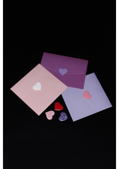 Renk Kırmızı Kalp 12 Adet Hazır Kendinden Yapışkanlı Sticker Mühür Rm2119 Diğer