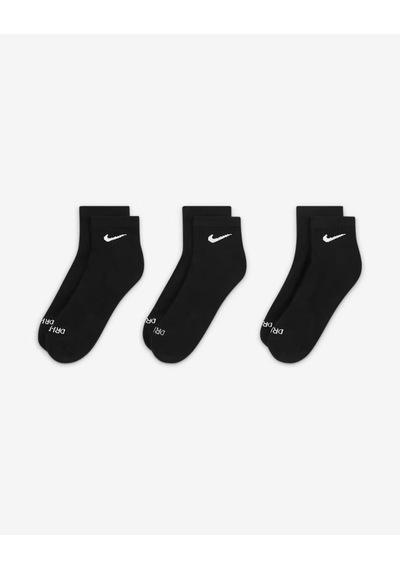 Nike Everyday Plus Destekli Antrenman Bilek Çorapları 3 Çift Siyah Sx6890-010 Sıyah