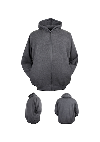 Erkek Büyük Beden 105 - 185 Kilo Arası İçin Uygun Kapüşonlu 3 İplik Şardonlu Kışlık Kalın Sweat Mont Füme Erkek Büyük Beden 105 - 185 Kilo Arası İçin Uygun Kapüşonlu 3 İplik Şardonlu Kışlık Kalın Sweat Mont Füme