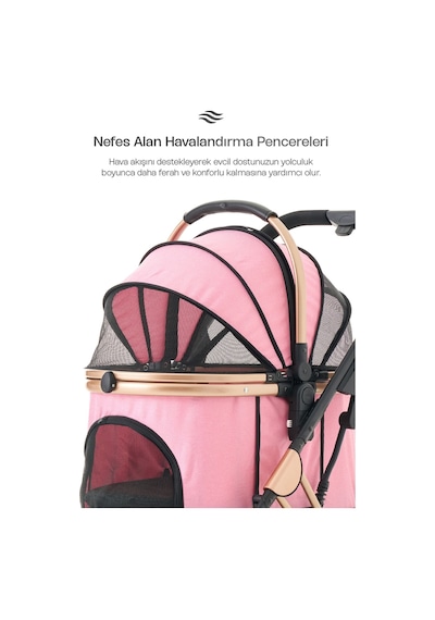 Justie Pet Titanus Kedi & Köpek Arabası 76 x 52 x 95 CM