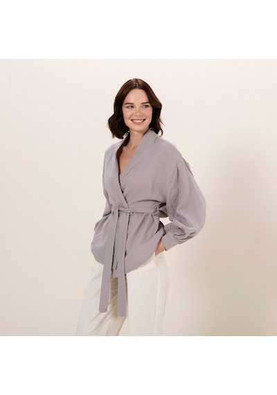 Chakra Mamie Kimono Sıcak Gri