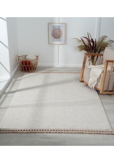 Çam Halı Solo Ef005a Krem Bej İskandinav Tarzı Modern Desen Halı