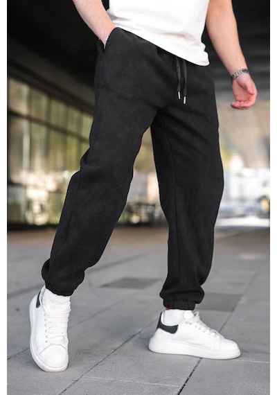 Madmext Siyah Batik Desenli Jogger Eşofman Altı E6582 Siyah