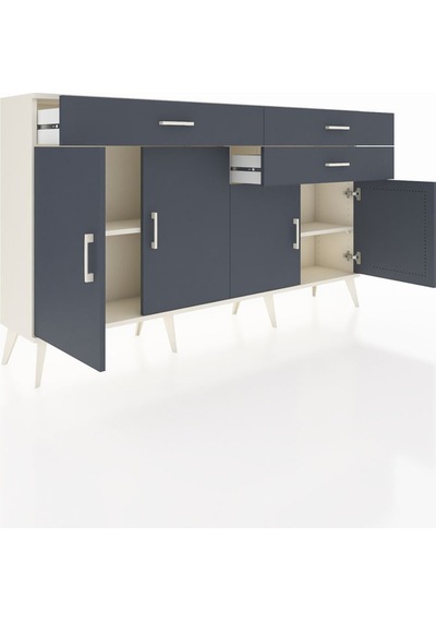 Arges Konsol 2 Raflı 3 Çekmeceli 4 Kapaklı 176x30x99 Aytaşı-antrasit Antrasıt/antrasıt - Aytası Arges Konsol 2 Raflı 3 Çekmeceli 4 Kapaklı 176x30x99 Aytaşı-antrasit Antrasıt/antrasıt - Aytası