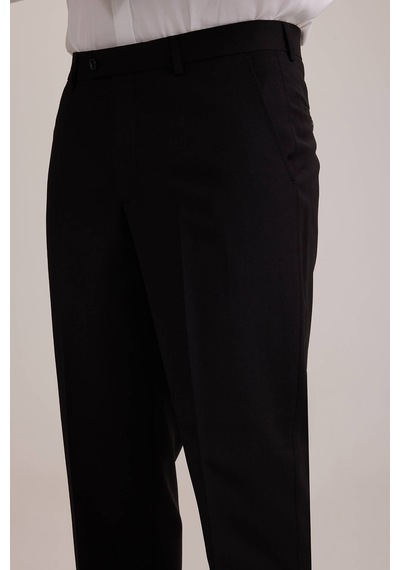 Erkek Siyah Regular Fit Takım Elbise