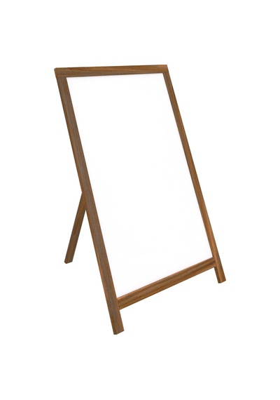Lüks Ahşap Ayaklı Yazı Tahtası 50x70cm - Beyaz Diğer