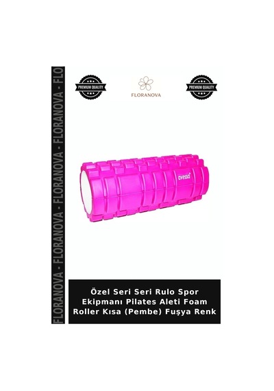 Özel Seri Seri Rulo Spor Ekipmanı Pilates Aleti Foam Roller Kısa Pembe Fuşya Renk