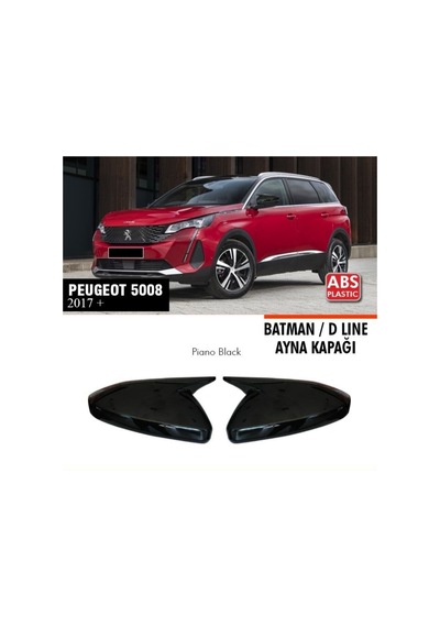 Peugeot 5008 Yarasa Batman Ayna Kapağı Piano Black 2017+