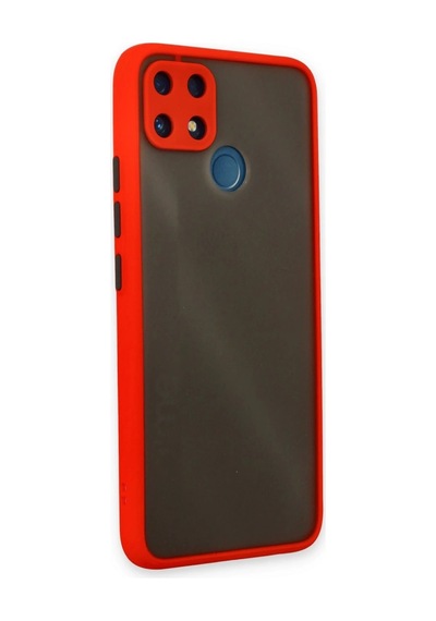 Realme C25 Kılıf Montreal Silikon Kapak - Kırmızı Düz Renkli