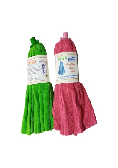 Ovivo Large 2 Adet %100 Komşu Çıldırtan Bez Mikrofiber Büyük Boy Havlu Mop 90x64 Cm