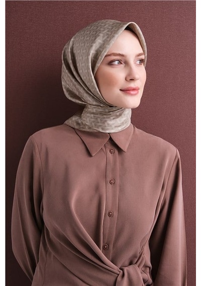 Armine Saf İpek Sura Eşarp 9622d 01 Çikolata Kahve