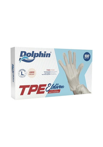 Dolphin Tpe Eldiven Krem 100lü Large Kullan At Eldiven 2'li Ekonomik Paket - 2 Adet Tarı