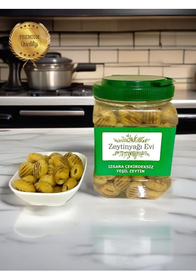 Izgara Çekirdeksiz Yeşil Zeytin Salatası 900 Gram Pet Ambalaj