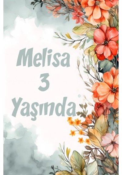 Çiçekler Temalı Doğum Günü Afişi -14 100x150 Cm