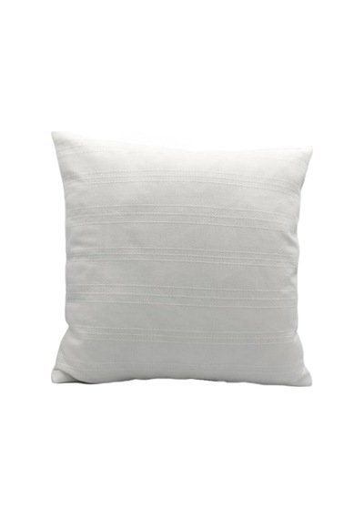 Çizgili Pamuklu Kırlent 40x40 Ekru Diğer