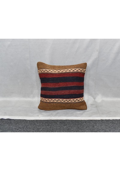 Zehra Abla Halı Yeni El Dokuma Dekoratif Kilim Kırlent Yastık Kılıfı 6423 Çok Renkli
