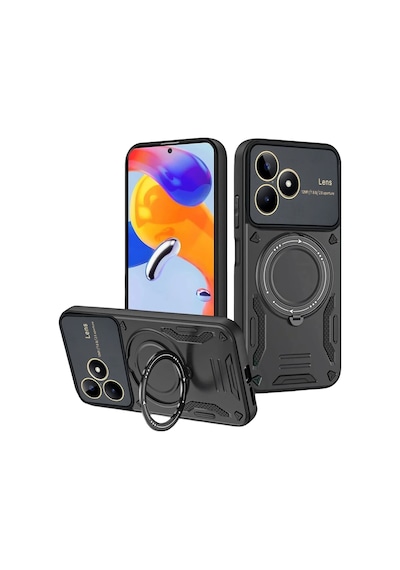 Newface - 288 - Realme C53 Kılıf Joy Lens Standlı Kapak - Kmrsfres - - Siyah Sıyah