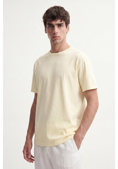 Antioch Pamuklu Erkek T-shirt Sarı