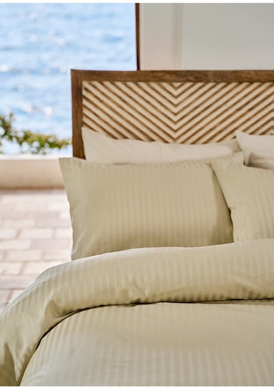 Bella Maison Premium Tencel Çift Kişilik Saten Nevresim Seti Bej 200x220 Cm Bej
