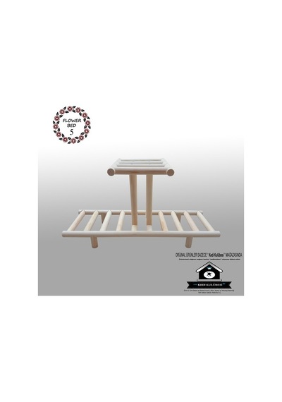Çiçek Standı - Kibar Çiçeklik -Ahşap Saksılık- Çiçek Rafı