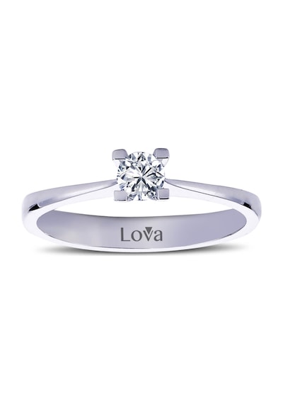 Lova F Renk 0,21 Karat Pırlanta Tektaş Yüzük - HRD Sertifikalı - 1030001