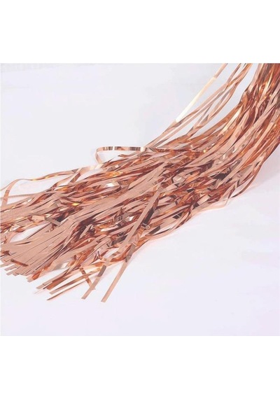 Beysüs Metalik Folyo Rose Gold Püskül Masa Eteği
