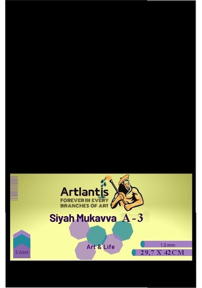Renkli Mukavva A3 10 Lu 1 Paket 1.0 Mm Sert Renkli Mukavva Kalın Okul Öncesi Anasınıfı Kreş Etkinlik Proje Siyah