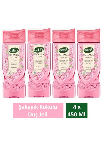 Dalan Duş Jeli Botanica Şakayık 450 Ml X 4 Adet